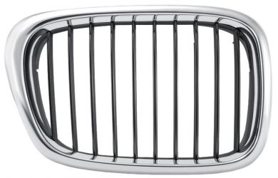 REJILLA BMW SERIE 5 (E39) 2001-2003 FRENTE / MARCO CROMADA / LAMAS NEGRA / DERECHA