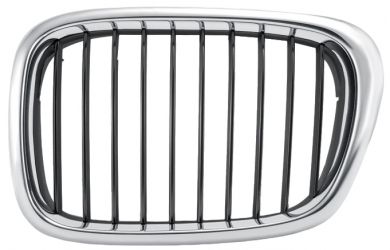 REJILLA BMW SERIE 5 (E39) 2001-2003 FRENTE / MARCO CROMADA / LAMAS NEGRA / IZQUIERDA