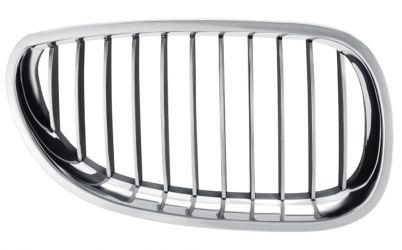 REJILLA BMW SERIE 5 (E60-E61) 2003-2007 FRENTE / MARCO CROMADO / LAMAS NEGRAS / CROMADAS / DERECHA