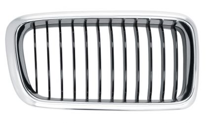 REJILLA BMW SERIE 7 (E38) 1998-2003 FRENTE / MARCO CROMADO / LAMAS NEGRAS / DERECHA