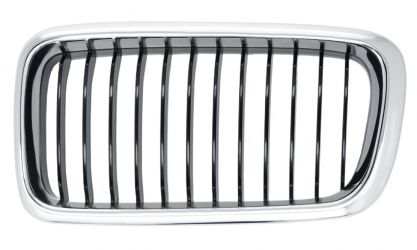 REJILLA BMW SERIE 7 (E38) 1998-2003 FRENTE / MARCO CROMADO / LAMAS NEGRAS / IZQUIERDA