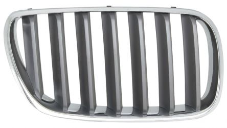 REJILLA BMW X3 (E83) 2006-2010 FRENTE / MARCO CROMADO / LAMAS TITANIO NEGRO / DERECHA