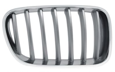 REJILLA BMW X3 (F25) 2010-2014 FRENTE / MARCO CROMADO / LAMAS GRIS TITANIO / DERECHA