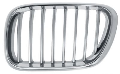 REJILLA BMW X5 (E53) 2000-2004 FRENTE / MARCO CROMADO / LAMAS CROMADAS / IZQUIERDA