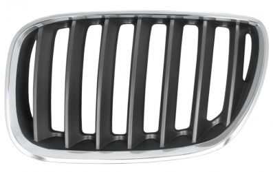 REJILLA BMW X5 (E53) 2004-2006 FRENTE / MARCO CROMADO / LAMAS NEGRAS IZQUIERDA