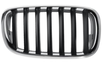 REJILLA BMW X6 (E71-E72) 2007-2014 FRENTE / MARCO CROMADO / LAMAS NEGRAS / DERECHA