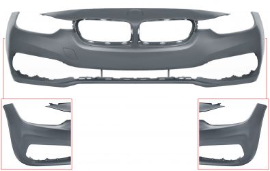 PARACHOQUES BMW SERIE 3 (F30-F31) 2015-2018 DELANTERO / SPORT / IMPRIMADO