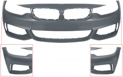 PARACHOQUES BMW SERIE 4 (F32-F33) 2013-2017 COUPE / CABRIO / DELANTERO / MODELO M-TECH / IMPRIMADO