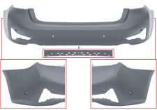 PARACHOQUES BMW SERIE 3 (G20) 2018-2022 TRASERO / SEDAN / LUXURY / SPORT / CON SENSOR / CON PARK ASSIST / IMPRIMADO