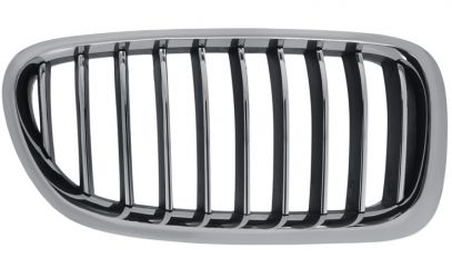 REJILLA BMW SERIE 5 (F10-F11) 2013-2016 FRENTE / MARCO CROMADA / LAMAS CROMADAS / NEGRAS / DERECHA