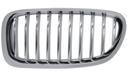 REJILLA BMW SERIE 5 (F10-F11) 2013-2016 FRENTE / MARCO CROMADA / LAMAS CROMADAS / TITANIO / IZQUIERDA