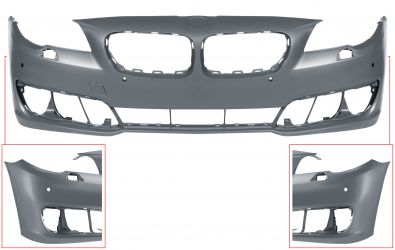 PARACHOQUES BMW SERIE 5 (F10-F11) 2013-2016 DELANTERO / CON LAVAFAROS / CON SENSOR / IMPRIMADO