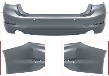 PARACHOQUES BMW SERIE 5 (G30) 2016-2020 TRASERO / SEDAN / ESCAPE DOBLE / CON SENSOR / IMPRIMADO