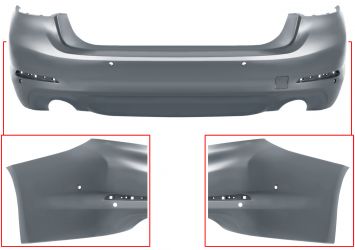 PARACHOQUES BMW SERIE 5 (G30) 2016-2020 TRASERO / SEDAN / ESCAPE DOBLE / CON SENSOR / CON ASSIST PARK / IMPRIMADO