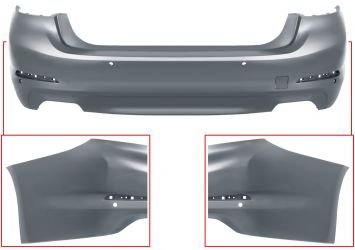PARACHOQUES BMW SERIE 5 (G30) 2016-2020 TRASERO / SEDAN / ESCAPE DOBLE GRANDE / CON SENSOR / IMPRIMADO
