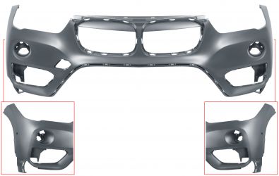 PARACHOQUES BMW X1 (F48) 2015-2019 DELANTERO / SUPERIOR / CON SENSOR / IMPRIMADO