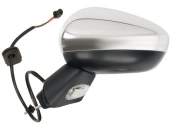 ESPEJO RETROVISOR CITROEN C3 2010-2013 ELECTRICO / BASE NEGRA / TERMICO / CARCASA CROMADO IZQUIERDO