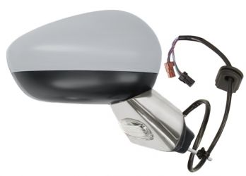 ESPEJO RETROVISOR CITROEN C3 2010-2013 ELECTRICO / BASE CROMADA / TERMICO / ABATIBLE ELECTRICAMENTE / SONDA / CARCASA IMPRIMADA / DERECHO
