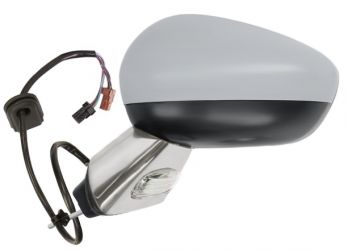 ESPEJO RETROVISOR CITROEN C3 2010-2013 ELECTRICO / BASE CROMADA / TERMICO / ABATIBLE ELECTRICAMENTE / CARCASA IMPRIMADO IZQUIERDO