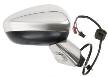 ESPEJO RETROVISOR CITROEN C3 2010-2013 ELECTRICO / BASE CROMADA / TERMICO / ABATIBLE ELECTRICAMENTE / SONDA / CARCASA CROMADO / DERECHO