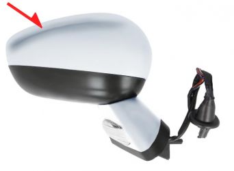 ESPEJO RETROVISOR CITROEN C4 2011-2018 ELECTRICO / BASE CROMADA / TERMICO / LUZ CORTESIA / ABATIBLE ELECTRICAMENTE / MEMORIA / SONDA / CARCASA CROMADO / DERECHO