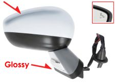 ESPEJO RETROVISOR CITROEN DS4 2011-2015 CARCASA CON PLIEGE / NEGRO GLOSSY / ELECTRICO / BASE IMPRIMADA / TERMICO / LUZ CORTESIA / ABATIBLE ELECTRICAMENTE / MEMORIA / SIDE ASSIST / CON SONDA / CARCASA CROMADA / DERECHO