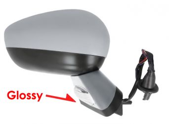 ESPEJO RETROVISOR CITROEN DS4 2011-2015 NEGRO GLOSSY / ELECTRICO / BASE IMPRIMADA / TERMICO / LUZ CORTESIA / ABATIBLE ELECTRICAMENTE / MEMORIA / SONDA / CARCASA IMPRIMADA / DERECHO