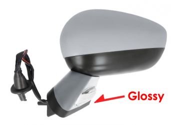 ESPEJO RETROVISOR CITROEN DS4 2011-2015 NEGRO GLOSSY / ELECTRICO / BASE IMPRIMADA / TERMICO / LUZ CORTESIA / ABATIBLE ELECTRICAMENTE / MEMORIA / CARCASA IMPRIMADO / IZQUIERDO