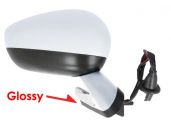 ESPEJO RETROVISOR CITROEN DS4 2011-2015 NEGRO GLOSSY / ELECTRICO / BASE CROMADA / TERMICO / LUZ CORTESIA / ABATIBLE ELECTRICAMENTE / MEMORIA / SONDA / CARCASA CROMADO / DERECHO