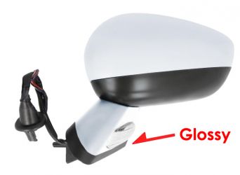 ESPEJO RETROVISOR CITROEN DS4 2011-2015 NEGRO GLOSSY / ELECTRICO / BASE CROMADA / TERMICO / LUZ CORTESIA / ABATIBLE ELECTRICAMENTE / MEMORIA / CARCASA CROMADO / IZQUIERDO