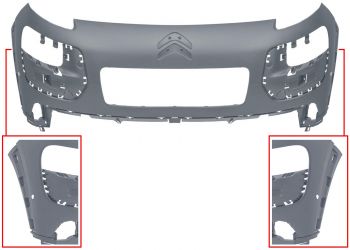 PARACHOQUES CITROEN C4 CACTUS 2014-2018 DELANTERO / CON 2 SENSOR / IMPRIMADO