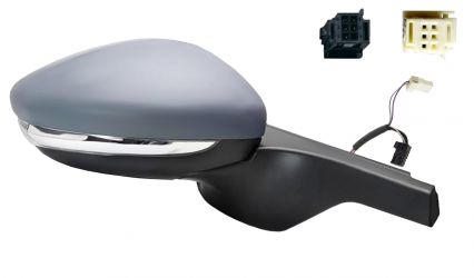 ESPEJO RETROVISOR CITROEN C3 2018-2020 CONECTOR NEGRO/BLANCO / ELECTRICO / TERMICO / PILOTO / ABATIBLE ELECTRICAMENTE / LANE ASSIST / SONDA / IMPRIMADA / DERECHO