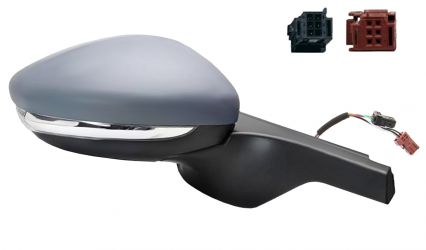 ESPEJO RETROVISOR CITROEN C3 2016-2018 CONECTOR ROJO/NEGRO / ELECTRICO / TERMICO / PILOTO / LANE ASSIST / SONDA / IMPRIMADA / DERECHO