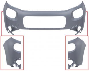 PARACHOQUES CITROEN C3 2016-2020 DELANTERO / SUPERIOR / IMPRIMADO