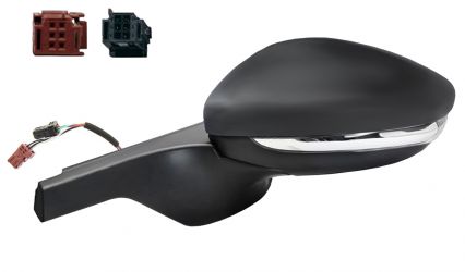 ESPEJO RETROVISOR CITROEN C3 2016-2018 CONECTOR ROJO/NEGRO / ELECTRICO / TERMICO / PILOTO / IZQUIERDO