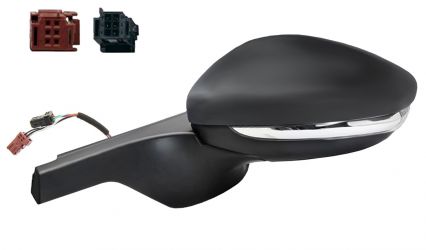 ESPEJO RETROVISOR CITROEN C3 2016-2018 CONECTOR ROJO/NEGRO / ELECTRICO / TERMICO / PILOTO / LANE ASSIST / IZQUIERDO