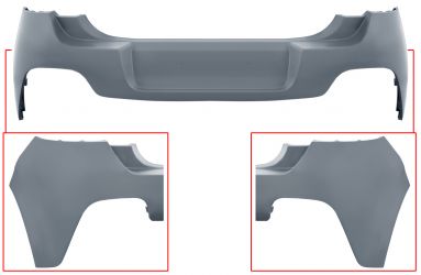 PARACHOQUES CITROEN C3 2016-2020 TRASERO / SUPERIOR / IMPRIMADO