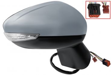 ESPEJO RETROVISOR CITROEN C3 AIRCROSS 2017-2020 ELECTRICO / TERMICO / PILOTO / LUZ CORTESIA / ABATIBLE ELECTRICAMENTE / LANE ASSIST / SONDA / IMPRIMADA / DERECHO