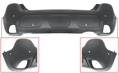 PARACHOQUES CITROEN C3 AIRCROSS 2020-> TRASERO / CON 6 SENSOR / CON PARK ASSIST