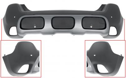 PARACHOQUES CITROEN C3 AIRCROSS 2020-> TRASERO / CON MOLDURA / CON 4 SENSOR