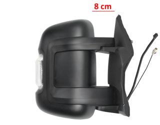 ESPEJO RETROVISOR CITROEN JUMPER 2006-2014 BRAZO 8cm / ELECTRICO / TERMICO / PILOTO INTERMITENTE BLANCO (WY5W) / 2 CRISTALES / ANTENA / DERECHO