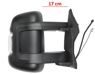 ESPEJO RETROVISOR CITROEN JUMPER 2006-2014 BRAZO 17cm / ELECTRICO / TERMICO / PILOTO INTERMITENTE BLANCO (WY5W) / 2 CRISTALES / ANTENA / DERECHO