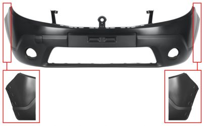 PARACHOQUES DACIA SANDERO 2008-2013 DELANTERO / CON ANTINIEBLAS / MODELO STEPWAY / CON CERCO ALETA