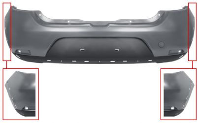 PARACHOQUES DACIA SANDERO 2013-2017 TRASERO / MODELO STEPWAY / IMPRIMADO