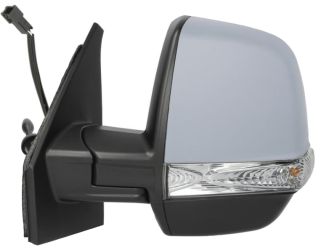 ESPEJO RETROVISOR OPEL COMBO 2012-2018 2 CRISTALES / MECANICO / PILOTO INTERMITENTE / IMPRIMADO / IZQUIERDO