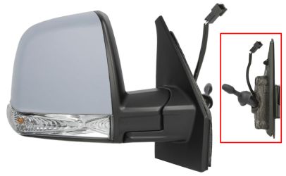 ESPEJO RETROVISOR FIAT DOBLO 2015-2022 COMBI / PANORAMA / MECANICO / PILOTO INTERMITENTE / IMPRIMADO / DERECHO