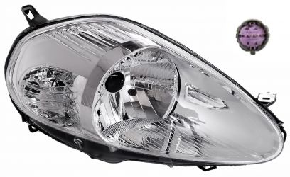 FARO FIAT GRANDE PUNTO 2008-2012 8 PINS / BASE CROMADA / DERECHO