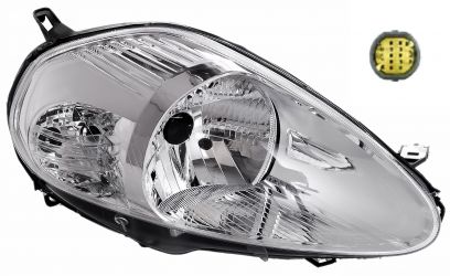 FARO FIAT GRANDE PUNTO 2005-2008 14 PINS / BASE CROMADA / DERECHO