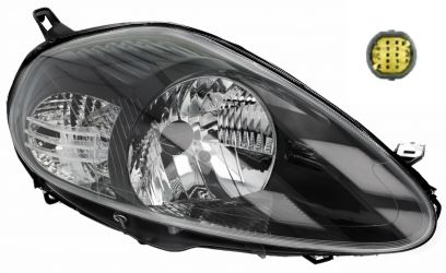 FARO FIAT GRANDE PUNTO 2005-2008 14 PINS / BASE NEGRA / DERECHO