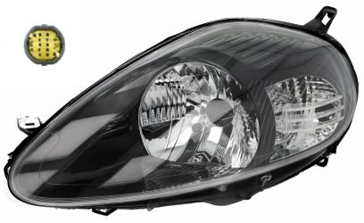 FARO FIAT GRANDE PUNTO 2005-2008 14 PINS / BASE NEGRA / IZQUIERDO